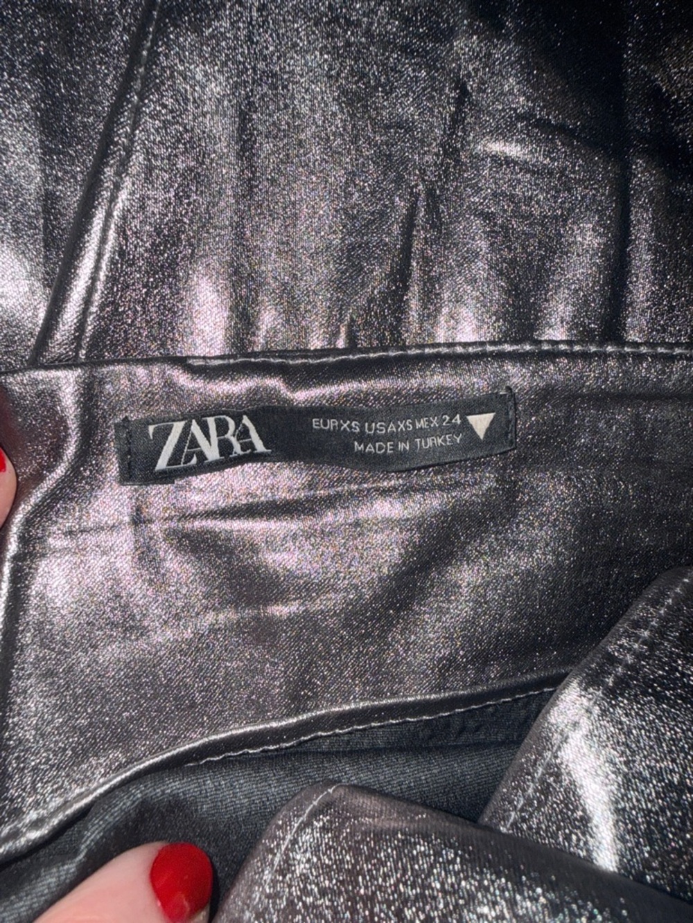 Zara Silver Strapless Midi Dress - XS. B2 - Picture 5 of 8